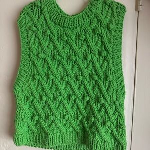Zara Bright Green Knit Vest